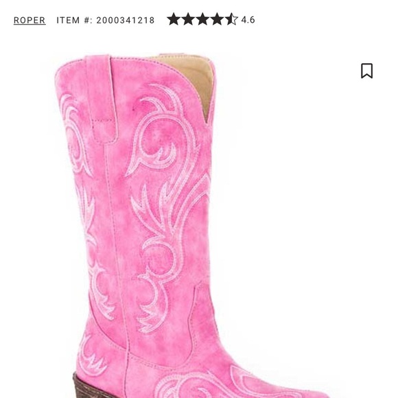 Roper Pink Western Cowboy Boots – Women’s 9 - Picture 5 of 8